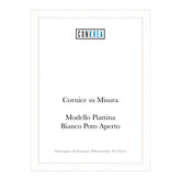 Cornice Moderna su Misura - Modello Piattina Bianco Poro Aperto